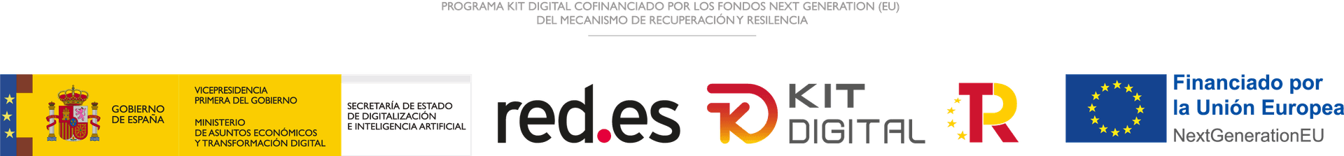 Programa Kit Digital cofinanciado por los fondos Next Generation (EU) del Mecanismo de Recuperación y Resilencia - Financiado por la Unión Europea